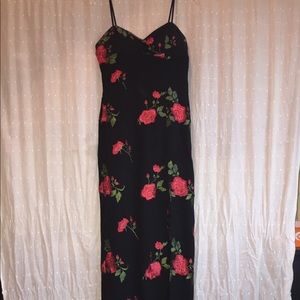 Black formal prom full length dress